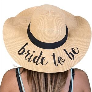 Bride to Be Floppy Sun Hat NWT